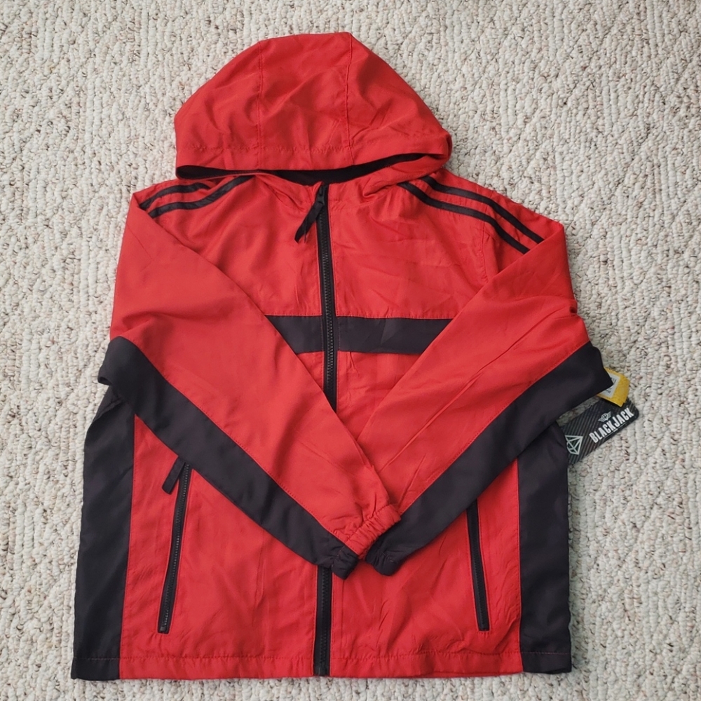 NWT Black Jack Red and Black Lightweight Jacket